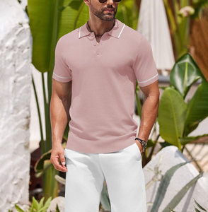 Camisa de Hombre Casual de Alta Calidad con Estampado de Lujo, Tela Jersey, Patrón Sólido, Manga Corta, Tallas Grandes, Servicio OEM - Product Image 3