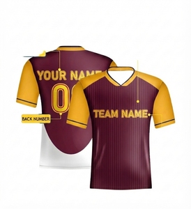 Camiseta de Fútbol Personalizada con Transferencia Térmica, 100% Poliéster, Tejido de Malla Transpirable, Unisex, Adulto, Manga Corta, Cuello en V - Product Image 1