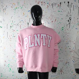 Sudadera PLNTY PINK con Cuello Alto, 100% BLANCA, Apliques Bordados, Cuello Ancho, URBAN PRODUCTIONS - Product Image 3