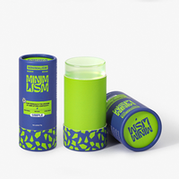 Conteneur de déodorant en papier kraft personnalisé de 30 ml pour déodorant à marque privée, finition dorée