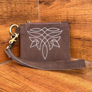 Monedero de cuero de ante para mujer, monedero Stich para botas, monedero pequeño de cuero genuino, gran oferta de moda, monedero Unisex - Product Image 2