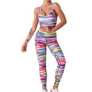Premium Quality Women Sublimation Print Yoga Set Fashionable And Unique Style Wholesale Price For Women Yoga Set - Product Image 3