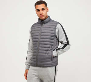 Chaleco Acolchado Sin Mangas con Relleno de Algodón Grueso y Cálido, Chaleco Ligero con Cierre de Cremallera, Chaquetas para Hombre - Product Image 5