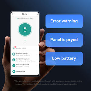 <span class=keywords><strong>Navicat</strong></span>-cerradura de puerta inteligente con cámara, dispositivo electrónico con contraseña Digital, huella Digital, Tuya, Wifi, App - Product Image 5