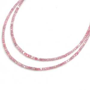 Perles en diamant rose naturel en gros, micro-facettées, carrées, 1,5 mm-2,2 mm, brin de 14 pouces, pour la fabrication de bijoux en vrac - Product Image 5