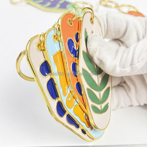 Customized metallo artigianale incisione piatto goffratura stampa regali promozionali portachiavi singolo in metallo Hotel Vintage portachiavi - Product Image 3