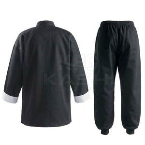 Adult Friendly Men's Kung Fu Uniform 100% Cotton Adjustable Waist Full Range <b>Motion</b> Lightweight Quick Dry Breathable Front - Product Image 2
