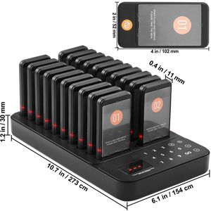 Sistema de Llamadores Inalámbricos de Largo Alcance (400m) para Restaurantes, Señal de Cola para Clientes en Espera, Llamadores con Vibración - Product Image 2