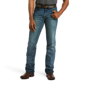 Jeans Vaqueros de Mezclilla para Hombre al por Mayor, Estilo Western Clásico, Corte Recto, Corte Bootcut, Cómodos, Duraderos, Pantalones Casuales de Trabajo - Product Image 2