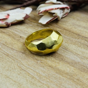 Top Choice Best Chunky <b>Rings</b> Boho Brass Band For <b>Women</b> 18k Gold Plated Geometric Hammered Statement <b>Signet</b> For Wholesale/OEM/ODM - Product Image 5