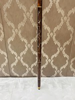 Bastón de Paseo de Madera de Palisandro Vintage, Diseño Pulido Multifuncional con Curvas Naturales - Artículo de Regalo de Uttarakand