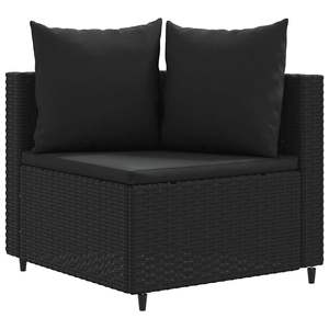 Ensemble de 6 canapés de jardin noirs élégants pour l'extérieur - Product Image 3
