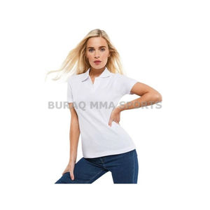 Polo de mujer de manga corta de secado rápido, informal, con cuello de punto, corte regular - Product Image 5