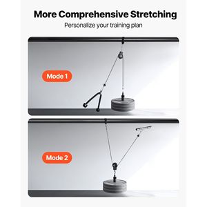 Sistema di Pulegge LAT con Maniglie a Doppia Presa, Barra Corta per Palestra Domestica, 1 Pezzo con Attacco per Cavo in Acciaio - Product Image 3