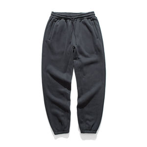 Pantalon de jogging mi-saison gris foncé pour homme, en maille, taille élastique, avec poches latérales, style décontracté, fermeture à cordon 2027 - Product Image 4