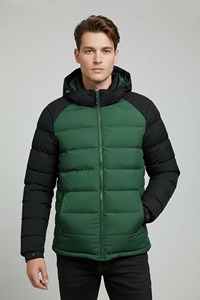 Blouson matelassé blanc à capuche pour femme, léger, coupe-vent, fermeture éclair sur le devant, manteau d'hiver décontracté, couleur unie, coupe ajustée, polyester, polaire - Product Image 2