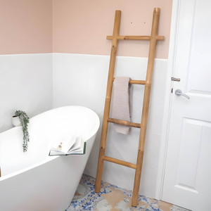 Bamboo Wooden Household <b>Step</b> Ladder Family-use Ladders Wall Shelf High Quality Wholesale Ready to Export - Product Image 6
