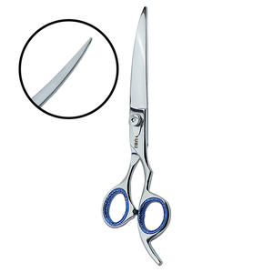 กรรไกรตัดขนสัตว์เลี้ยงขนาด 22 ซม. ใบมีดคมกริบ ทำจากเหล็กกล้าคาร์บอน สำหรับมือขวา ใช้ตัดแต่งขนสุนัขและแมวอย่างแม่นยำ - Product Image 4