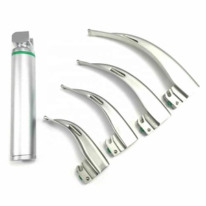 NABSONS ENTERPRISES Laryngoscope Handle Stainless Steel Fiber Optic LED Conventional Reusable Surgical <b>Kit</b> <b>Model</b> NE-LS-0005 ENT - Product Image 2