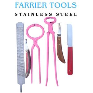 Kit d'outils de fermeur avec râpe à sabots, couteau à sabots, testeur de sabots, coupe-sabots à dents affûtées de 15 pouces, couteau courbé et boucle à abcess - Product Image 6