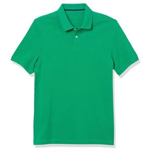 Chemises polo en coton et soie brodées avec logo, de haute qualité, polos de golf unis, polos personnalisés pour hommes - Product Image 4