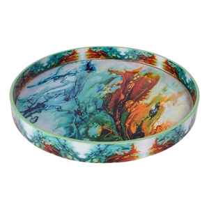 Bandeja de Servicio de Resina con Diseño de Mármol de Lujo para Sala de Estar, Mesa de Centro y Uso en Habitaciones de Hotel - Product Image 1