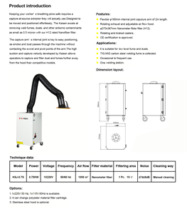 KAISEN <span class=keywords><strong>Extracteur</strong></span> de fumée Système avancé de filtration de l'<span class=keywords><strong>air</strong></span> pour le contrôle de la pollution industrielle - Product Image 5