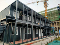 Maison préfabriquée de luxe en conteneur agricole de 40 pieds avec 4 chambres et bureau à domicile, maison modulaire mobile en bois et acier, taille 20 pieds