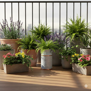 Maceta de Metal Galvanizado Estilo Rústico Vintage, Florero Retro Antiguo, Soporte para Plantas de Granja - Product Image 4