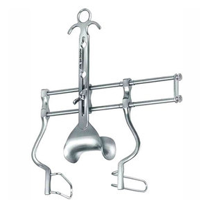 Écarteur abdominal Balfour en acier inoxydable durable de 4 pouces de profondeur et 10 pouces d'écartement avec lames fenestrées - Product Image 2