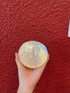 Mother Pearl Eco-Friendly Decorative Dish Scalloped Edge Lustrous Shell Plate Animal Theme Jewelry Holder Elegant Home Decor <b>MOP</b> - Product Image 6