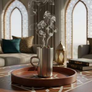 Quemador de Incienso Moderno en Forma de Taza, Quemador de Incienso Árabe de Metal, Quemador de Fragancias para el Hogar, Regalo para Ramadán y Eid - Product Image 3