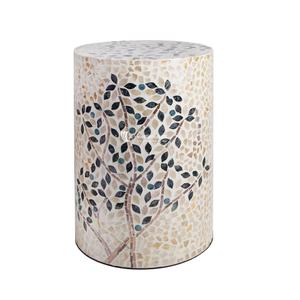 Mesa Redonda con Pedestal de Nácar, Mesa Decorativa Artesanal con Acentos de Concha de Nácar, Personalizada en Vietnam - Product Image 1