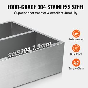 Pentola Industriale da 47 Galloni con Evaporatore Piatto e Termometro, 1 Valvola, 3 Zone di Riscaldamento per Evaporazione di 683 Tazze di Sciroppo d'Acero da 8,8 oz - Product Image 3