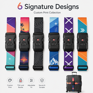 <span class=keywords><strong>Sangle</strong></span> de bagage robuste en <span class=keywords><strong>nylon</strong></span> <span class=keywords><strong>avec</strong></span> logo imprimé par sublimation personnalisé, <span class=keywords><strong>boucle</strong></span> élastique en forme de plaque arc-en-ciel, pour valise de voyage extérieure - Product Image 3