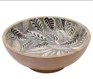 <b>Vintage</b> Customized Natural Color Wooden Bowls Food <b>Safe</b> Personalized Kitchenware for Serving Salad Fruit Soup - Product Image 6