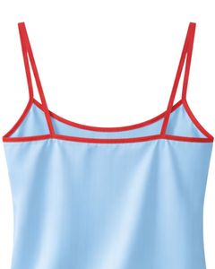 Customized <b>Light</b> Blue Satin Cami Shorts Pajama Set Red Bow Women Sleepwear Summer Soft Silk Nightwear Two Piece <b>Lounge</b> Set - Product Image 4