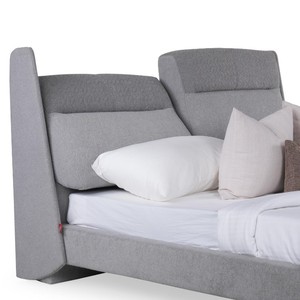Modern Upholstered Fabric <b>Bed</b> Frame <b>with</b> Metal Legs King Size Soft <b>Bed</b> <b>with</b> Quilted Headboard and Footboard Minimalist Design - Product Image 4