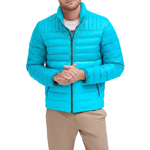 Men's Color Blocking <b>Jacket</b> Stand Collar Zipper Windproof Casual <b>Winter</b> Outerwear Regular Fit Polyester Material - Product Image 4