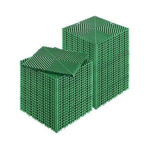 Set di 50 Pezzi di Tappetini Modulari a Incastro 12FT X 12FT, Tappeti Drenanti Antiscivolo Verdi in Plastica PP per Pavimentazione - Product Image 1
