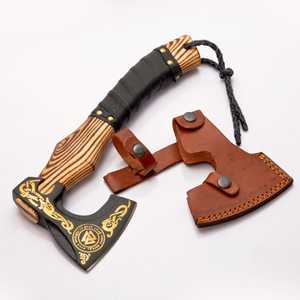 Hacha de Construcción Forjada a Mano de Alta Calidad con Empuñadura Envolvente, Hoja de Acero de Alto Carbono, Garantía de 3 Años, Premium para el Día del Padre - Product Image 4
