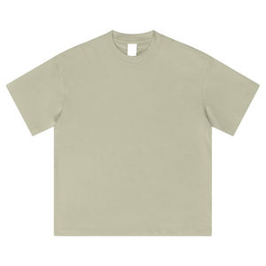 T-shirt Homme 100% Coton 240G de Haute Qualité, Col Rond, Coupe Oversize, Grammage Lourd, Teinte Terre, Personnalisable avec Logo, Style Décontracté Vintage - Product Image 1