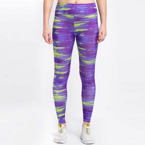 Leggings de Pesca para Mujer con Estampado Morado y Verde, Sublimación, Transpirables, Spandex, Poliéster, Sin Costuras - Product Image 1