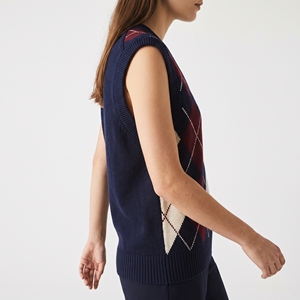 เสื้อกั๊กเด็กนักเรียน คอวี แขนกุด ถักลายเพชร ชุดนักเรียนประถม - Product Image 2