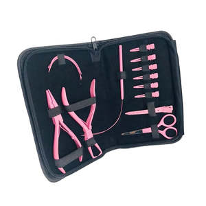 Kit de herramientas personalizables para extensiones de cabello a color, incluye alicates y gancho para extraer cuentas, abridor y cerrador de extensiones de cabello. - Product Image 4