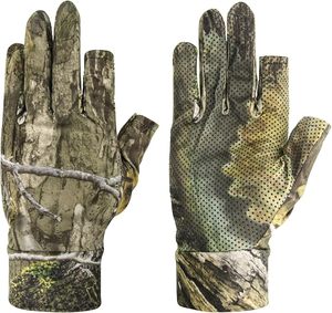 Mens <b>Fingerless</b> <b>Gloves</b> for Hunting Fishing, Lightweight Anti-Slip Camouflage <b>Glove</b> - Product Image 2