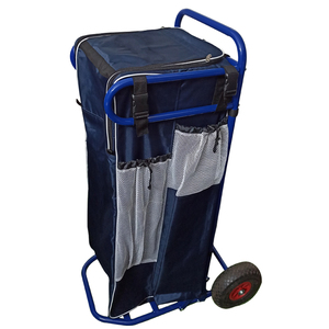 Chariot de sport pliable TSFI avec filet en nylon et matériaux métalliques, chariot à équipement pour adultes pour l'entraînement de football et l'utilisation en extérieur - Product Image 1