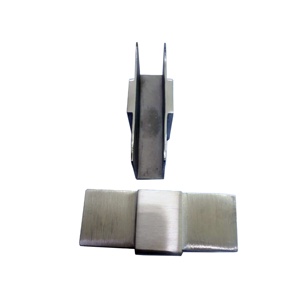 Modern Design Stainless Steel 180 Degree Slot Tube Glass Glazing Top Rail Cap Inline Connectors <b>for</b> Hotels - Product Image 1