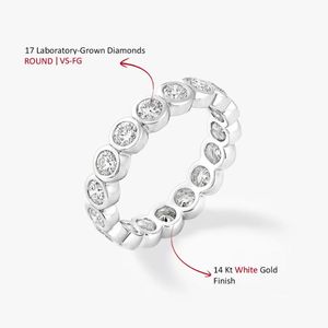 Bague en or blanc 14 carats avec diamant de laboratoire CVD certifié IGI de 1,7 ct, couleur FG, pureté VS1, bijoux de luxe pour femme, idéale pour fiançailles et mariage - Product Image 4