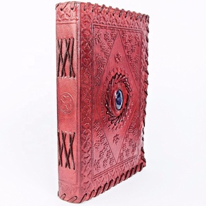 Genuino quaderni di diario in pelle Vintage A5 taccuini di carta bianca fatti a mano con cialco in pietra <span class=keywords><strong>lapis</strong></span> in rilievo per il regalo - Product Image 3